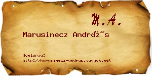 Marusinecz András névjegykártya
